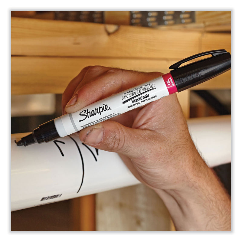 Sharpie Permanent Paint Marker, Medium Bullet Tip, Black