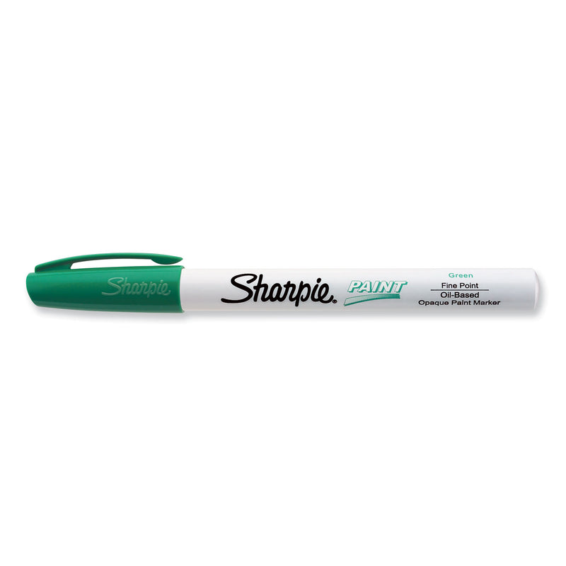 Sharpie Permanent Paint Marker, Fine Bullet Tip, Green