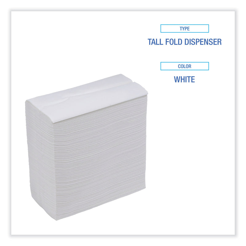 Boardwalk Tallfold Dispenser Napkin, 12" x 7", White, 500/Pack, 20 Packs/Carton