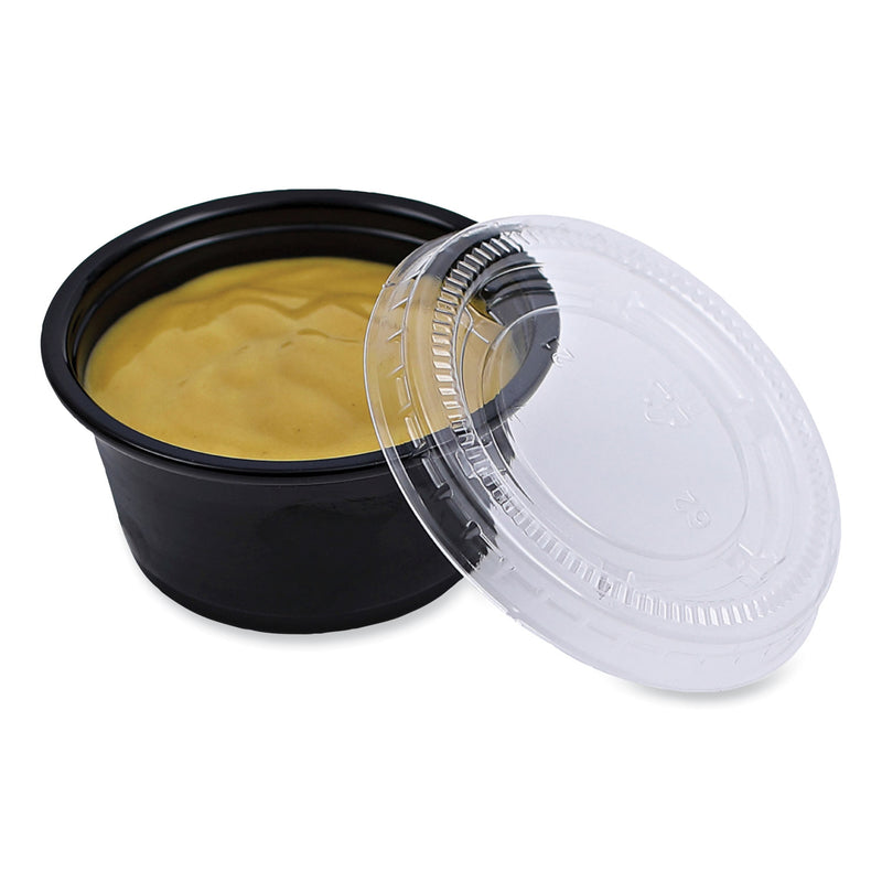 Boardwalk Souffle/Portion Cup Lids, Fits 2 oz Portion Cups, Clear, 2,500/Carton