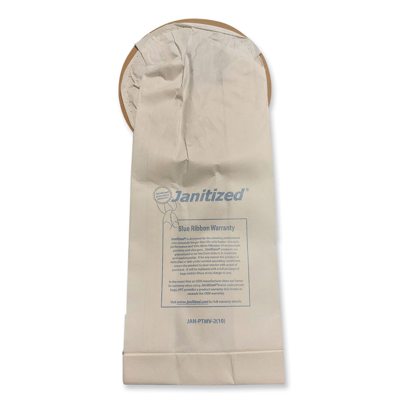 Janitized Vacuum Filters Designed to Fit Most Commercial 10 Qt. Backpack Vacs, 10/Pack