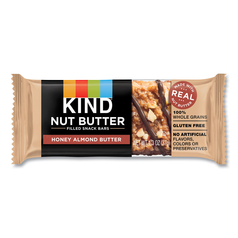 KIND Nut Butter Filled Snack Bars, Honey Almond Butter, 1.3 oz, 4/Pack