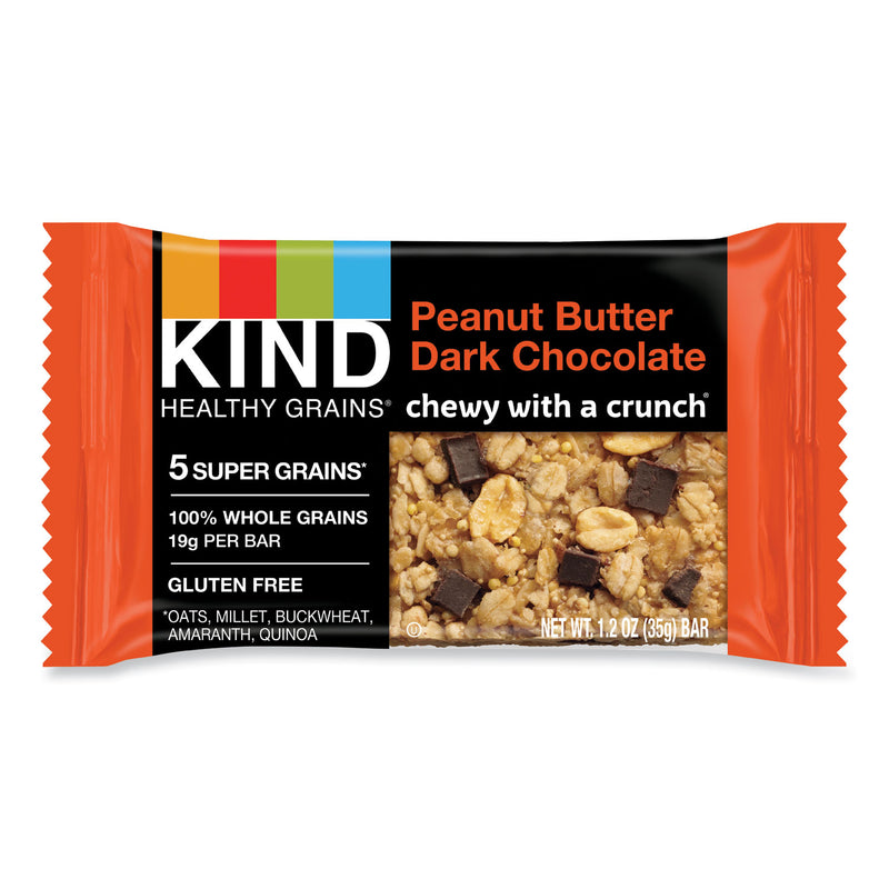 KIND Healthy Grains Bar, Peanut Butter Dark Chocolate, 1.2 oz, 12/Box