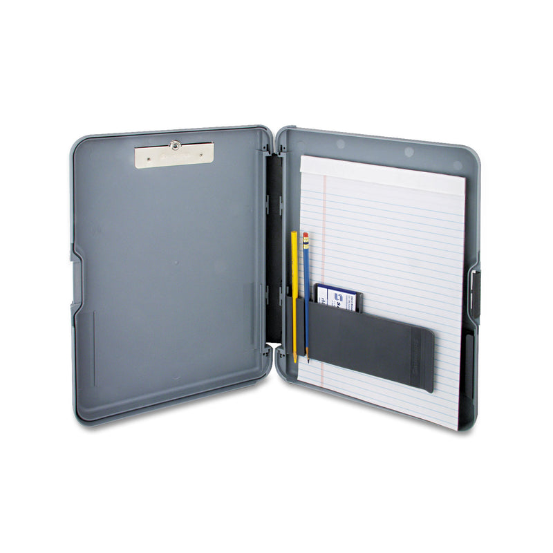 Saunders WorkMate Storage Clipboard, 0.5" Clip Capacity, Holds 8.5 x 11 Sheets, Charcoal/Gray