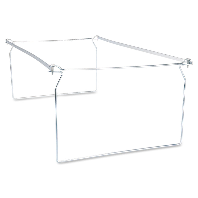 Universal Screw-Together Hanging Folder Frame, Legal Size, 23" to 26.77" Long, Silver, 6/Box